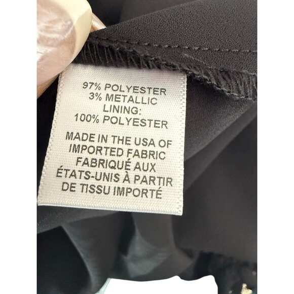 NWT Misa Los Angeles Davie Dress Black‎ Silver Diamond Clip Dot Mini Size XS - Picture 6 of 15